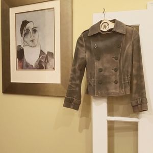 EXPRESS distressed genuine leather jacket